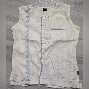Boys Button Down Tank Top